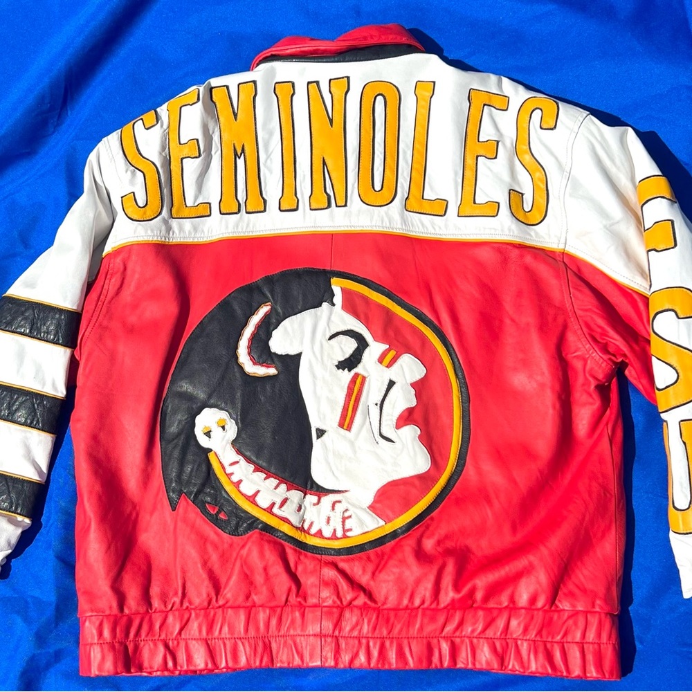 Vintage 1/1 SAMPLE Ringside Florida State Seminoles FSU Men’s Leather Jacket XL